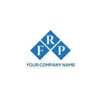 création de logo de lettre frp sur fond blanc. concept de logo de lettre initiales créatives frp. conception de lettre frp. vecteur
