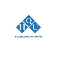 création de logo de lettre hqu sur fond blanc. hq concept de logo de lettre initiales créatives. conception de lettre hqu. vecteur