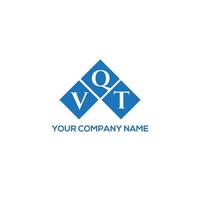 création de logo de lettre vqt sur fond blanc. concept de logo de lettre initiales créatives vqt. conception de lettre vqt. vecteur
