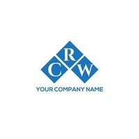 création de logo de lettre crw sur fond blanc. crw creative initiales lettre logo concept. conception de lettre crw. vecteur