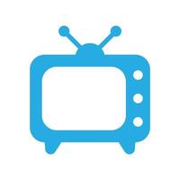 eps10 bleu vecteur tv ou télévision icône solide dans un style moderne simple et branché isolé sur fond blanc