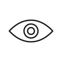 eps10 vecteur noir icône d'art de ligne d'oeil humain ou logo dans un style moderne simple et branché isolé sur fond blanc