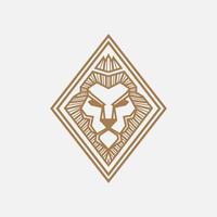 logo minimaliste tête de lion. conception de vecteur animal simple.