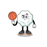 illustration de chewing-gum en tant que joueur de basket vecteur