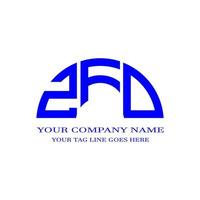 conception créative de logo de lettre zfd avec graphique vectoriel