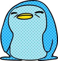 kawaii de dessin animé d'un pingouin mignon vecteur