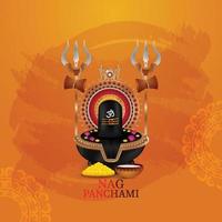 conception de festival indien heureux nagpanchami vecteur
