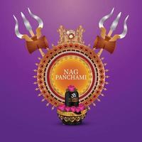 festival culturel indien happ nagpanchami contexte vecteur