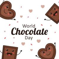 illustration vectorielle de la journée mondiale du chocolat. adapté à de nombreuses fins. vecteur