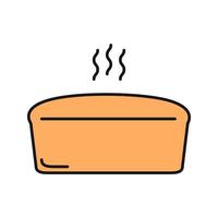 icône de couleur de pain de brique de pain. illustration vectorielle isolée vecteur