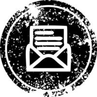 lettre d'enveloppe icône en détresse vecteur