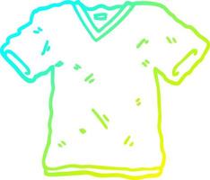 tee shirt de dessin animé de dessin de ligne de gradient froid vecteur
