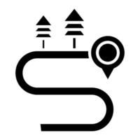 icône de glyphe de route scellée vecteur