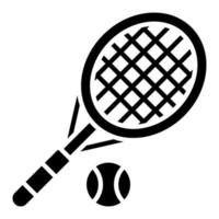 icônes de glyphe de tennis vecteur
