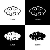 icône d'élément de nuage. vecteur de logo de nuages