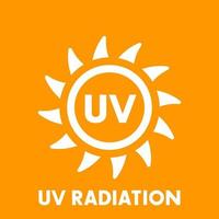 signe de vecteur de rayonnement uv