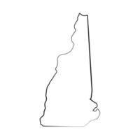 carte illustrée du new hampshire vecteur