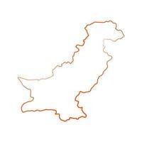 carte illustrée du pakistan vecteur