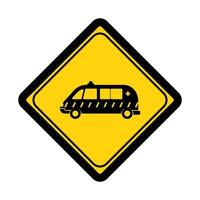 signe et symbole de zone d'ambulance d'avertissement illustration vectorielle de conception graphique vecteur
