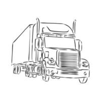 croquis de vecteur de camion