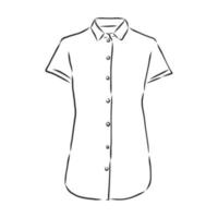 chemise chemisier vecteur croquis