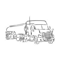 croquis de vecteur de camion