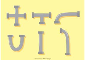 Vecteurs simples d'icônes de tuyaux d'égout vecteur