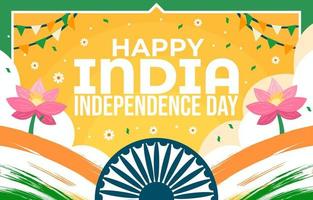 fête célébrer le jour de l'indépendance de l'inde vecteur