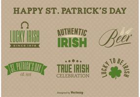 St Patrick's Day Label Vectors