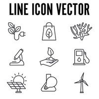 écologie et environnement définir un modèle de symbole d'icône pour l'illustration vectorielle du logo de la collection de conception graphique et web vecteur