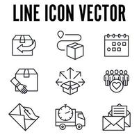 modèle de symbole d'icône de jeu de livraison d'expédition pour l'illustration vectorielle de logo de collection de conception graphique et web vecteur