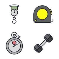 modèle de symbole d'icône de jeu de mesure pour l'illustration vectorielle de logo de collection de conception graphique et web vecteur