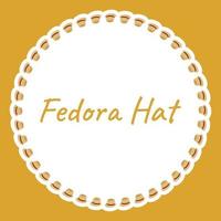 bordure avec chapeau fedora pour bannière, affiche et carte de voeux vecteur