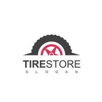 modèle de conception de logo de magasin de pneus vecteur