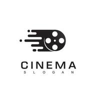 modèle de logo de film et de cinéma vecteur