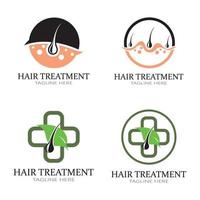 traitement des cheveux logo suppression logo image vectorielle illustration de conception vecteur