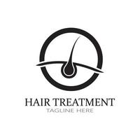 traitement des cheveux logo suppression logo image vectorielle illustration de conception vecteur