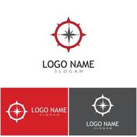 Boussole icône vector illustration design logo modèle