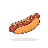 vecteur de dessin animé de hot-dog