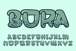 alphabet dino texture graffity texte vecteur lettres