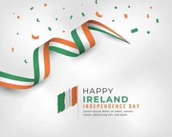 joyeux jour de l'indépendance de l'irlande 24 avril illustration de conception de vecteur de célébration. modèle d'affiche, de bannière, de publicité, de carte de voeux ou d'élément de conception d'impression