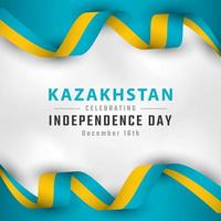 joyeux jour de l'indépendance du kazakhstan 16 décembre illustration de conception vectorielle de célébration. modèle d'affiche, de bannière, de publicité, de carte de voeux ou d'élément de conception d'impression vecteur