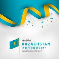 joyeux jour de l'indépendance du kazakhstan 16 décembre illustration de conception vectorielle de célébration. modèle d'affiche, de bannière, de publicité, de carte de voeux ou d'élément de conception d'impression vecteur