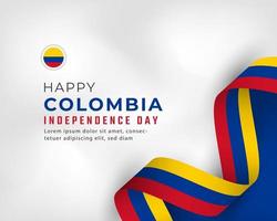 joyeux jour de l'indépendance de la colombie 20 juillet illustration de conception vectorielle de célébration. modèle d'affiche, de bannière, de publicité, de carte de voeux ou d'élément de conception d'impression vecteur