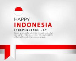 joyeux jour de l'indépendance de l'indonésie 17 août illustration de conception vectorielle de célébration. modèle d'affiche, de bannière, de publicité, de carte de voeux ou d'élément de conception d'impression vecteur