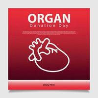 conception de bannière pour la journée du don d'organes vecteur