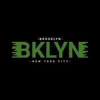 conception d'écriture brooklyn, adaptée à la sérigraphie de t-shirts, vêtements, vestes et autres vecteur