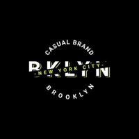 conception d'écriture brooklyn, adaptée à la sérigraphie de t-shirts, vêtements, vestes et autres vecteur