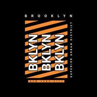 conception d'écriture brooklyn, adaptée à la sérigraphie de t-shirts, vêtements, vestes et autres vecteur