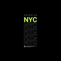 conception d'écriture new york city, adaptée à la sérigraphie de t-shirts, vêtements, vestes et autres vecteur